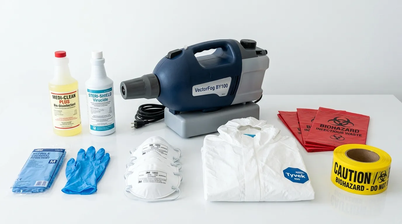 Professional biohazard remediation crew working in Loch Raven